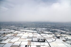 松本市の上空（冬）