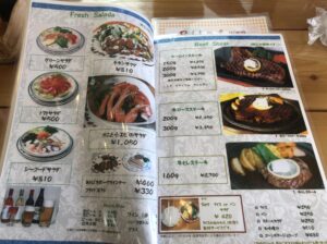 サラダ・ビーフステーキメニュー